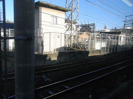 川越線の車窓(川越駅場内)