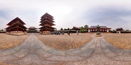 2012年6月4日　法隆寺　西院　360度パノラマ写真(2)