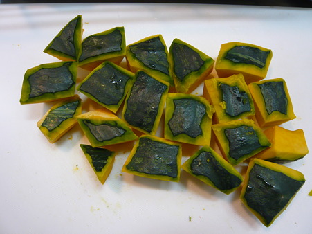 南瓜と煮干の煮物 005